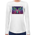 Neon Tribal Parrot | Super Soft Women T-shirt Long sleeve | Cotton Crew Neck Long sleeve Tees Women