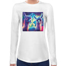 Neon Llama Women Long Sleeves T-shirt