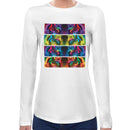 Tiger Neon Psychedelic Women Long Sleeves T-shirt