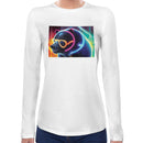 Neon Party Bear Women Long Sleeves T-shirt
