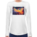Cosmic Phoenix | Super Soft Women T-shirt Long sleeve | Cotton Crew Neck Long sleeve Tees Women