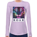 Roar Neon Tiger Women Long Sleeves T-shirt
