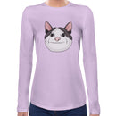 Awkward Cat Smile Meme | Women long sleeves t-shirt