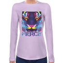 Fierce Neon Tiger Women Long Sleeves T-shirt