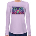Neon Tribal Parrot | Super Soft Women T-shirt Long sleeve | Cotton Crew Neck Long sleeve Tees Women