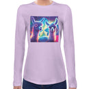 Neon Llama Women Long Sleeves T-shirt