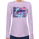 Bear Neon Rave | Super Soft Women T-shirt Long sleeve | Cotton Crew Neck Long sleeve Tees Women