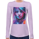 Raver Neon Girl Women Long Sleeves T-shirt