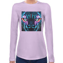 Neon Rave Cheetah Women Long Sleeves T-shirt