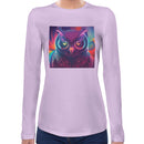 Neon Owl Women Long Sleeves T-shirt