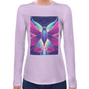 Neon Mandala Hummingbird Women Long Sleeves T-shirt