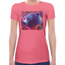 Bear Neon Rave | Super Soft Women T-shirt Short sleeve | Cotton Crew Neck Short sleeve Tees Women