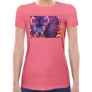Neon Cheetah Women Short Sleeves T-shirt