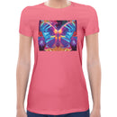 Neon Rave Butterfly Women Short Sleeves T-shirt