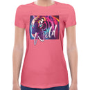 Tiger Neon Psychedelic | Super Soft Women T-shirt Short sleeve | Cotton Crew Neck Short sleeve Tees Women