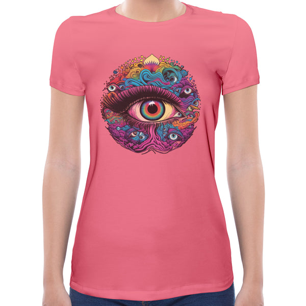 Trippy Third Eye | Super Soft Women T-shirt Short sleeve | Cotton Crew Neck Short sleeve Tees Women