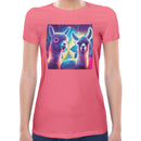 Neon Llama Women Short Sleeves T-shirt