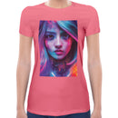 Raver Girl Neon Women Short Sleeves T-shirt