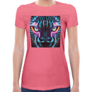 Neon Rave Cheetah Women Short Sleeves T-shirt