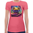Frog Neon Women Short Sleeves T-shirt