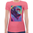 Neon Rave Gorilla Women Short Sleeves T-shirt