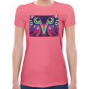 Neon Tribal Parrot Women Short Sleeves T-shirt