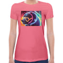 Neon Party Bear Women Short Sleeves T-shirt