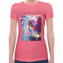 Fearless Neon Tiger Women Short Sleeves T-shirt