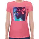 Raver Girl Neon Women Short Sleeves T-shirt