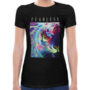Fearless Neon Tiger | Super Soft Women T-shirt Short sleeve | Cotton Crew Neck Short sleeve Tees Women