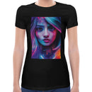 Raver Girl Neon | Super Soft Women T-shirt Short sleeve | Cotton Crew Neck Short sleeve Tees Women