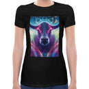 Neon Cow | Super Soft Women T-shirt Short sleeve | Cotton Crew Neck Short sleeve Tees Women