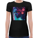 Raver Girl Neon Women Short Sleeves T-shirt
