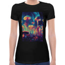 Psychedelic Mushrooms Women Short Sleeves T-shirt