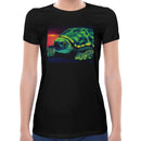 Neon Turtle | Super Soft Women T-shirt Short sleeve | Cotton Crew Neck Short sleeve Tees Women