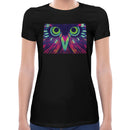 Neon Tribal Parrot Women Short Sleeves T-shirt