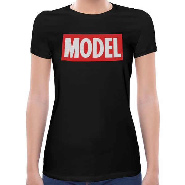 Model Spoof Logo | Super Soft Women T-shirt Short sleeve | Cotton Crew Neck Short sleeve Tees Women