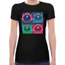 Bear Neon Rave | Super Soft Women T-shirt Short sleeve | Cotton Crew Neck Short sleeve Tees Women