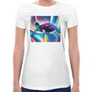 Trippy Neon Turtle Women Short Sleeves T-shirt