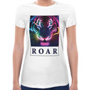 Roar Neon Tiger Women Short Sleeves T-shirt