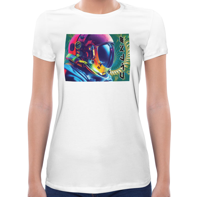 Astronaut Psychedelic | Super Soft Women T-shirt Short sleeve | Cotton Crew Neck Short sleeve Tees Women