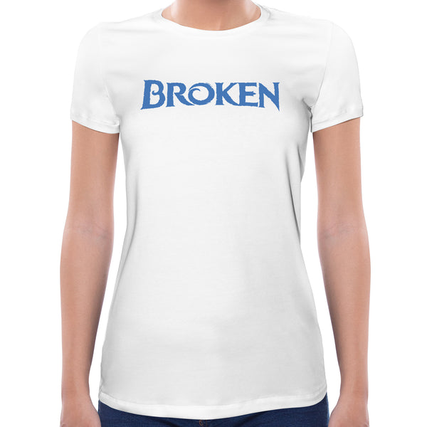 Broken Spoof Logo | Super Soft Women T-shirt Short sleeve | Cotton Crew Neck Short sleeve Tees Women