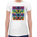 Tiger Neon Psychedelic Women Short Sleeves T-shirt