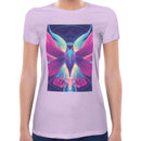 Neon Mandala Hummingbird Women Short Sleeves T-shirt