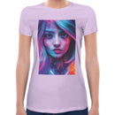 Raver Girl Neon Women Short Sleeves T-shirt