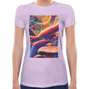 Psychedelic Trippy Mushrooms | Super Soft Women T-shirt Short sleeve | Cotton Crew Neck Short sleeve Tees Women