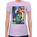 Baybayin Neon Tiger | Super Soft Women T-shirt Short sleeve | Cotton Crew Neck Short sleeve Tees Women
