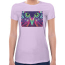 Neon Tribal Parrot Women Short Sleeves T-shirt