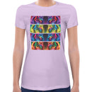 Tiger Neon Psychedelic Women Short Sleeves T-shirt