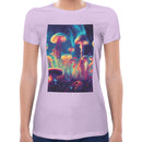 Psychedelic Mushrooms Women Short Sleeves T-shirt